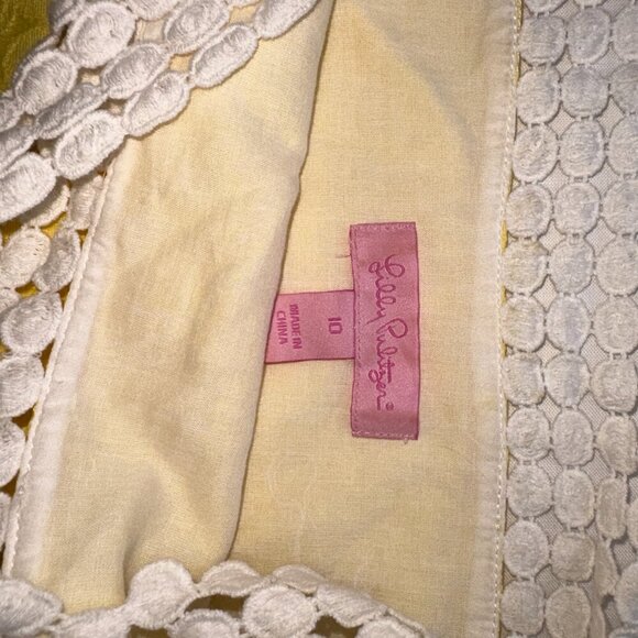 Lilly Pulitzer Bees Knees Tunic Jacquard Top in Lemon Sorbet Size 10 - Picture 13 of 14